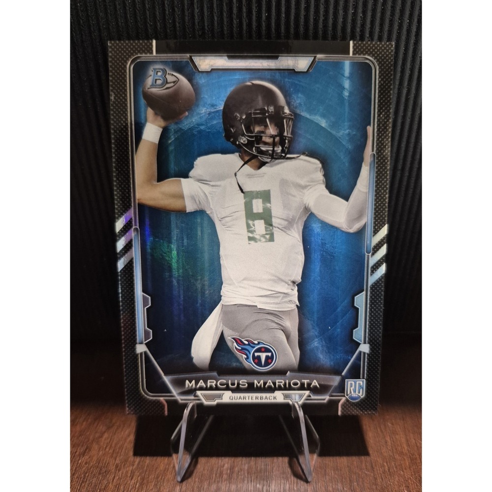 2015 Bowman Marcus Mariota #22 Black Foil (RC) Oregon Ducks Tennessee Titans
